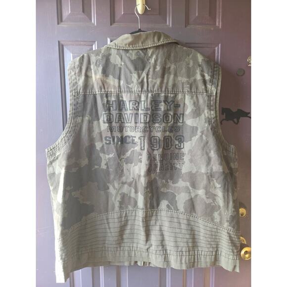 Harley-Davidson Camo Military Vest Mens Size 3XL Zip Front New w/out Tags!!! - Picture 4 of 7